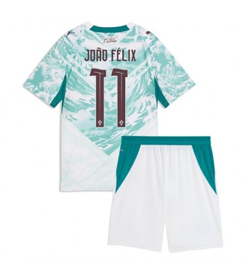 Portugal Joao Felix #11 Bortaställ Barn VM 2026 Kortärmad (+ Korta byxor)